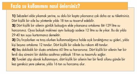 fazlasu Fazla su kullanımını nasıl önlersiniz?